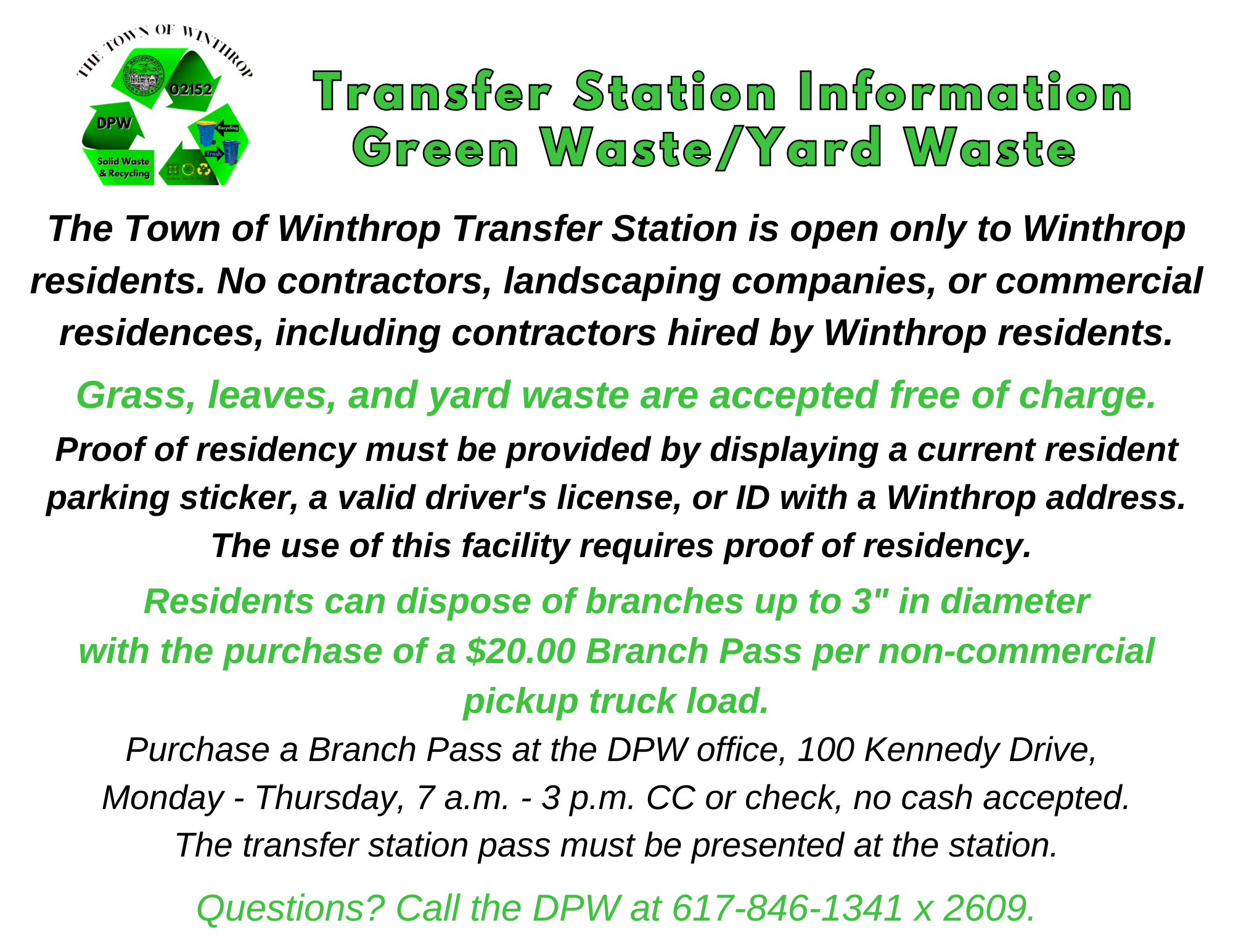 Yard Waste Transfer Station Information