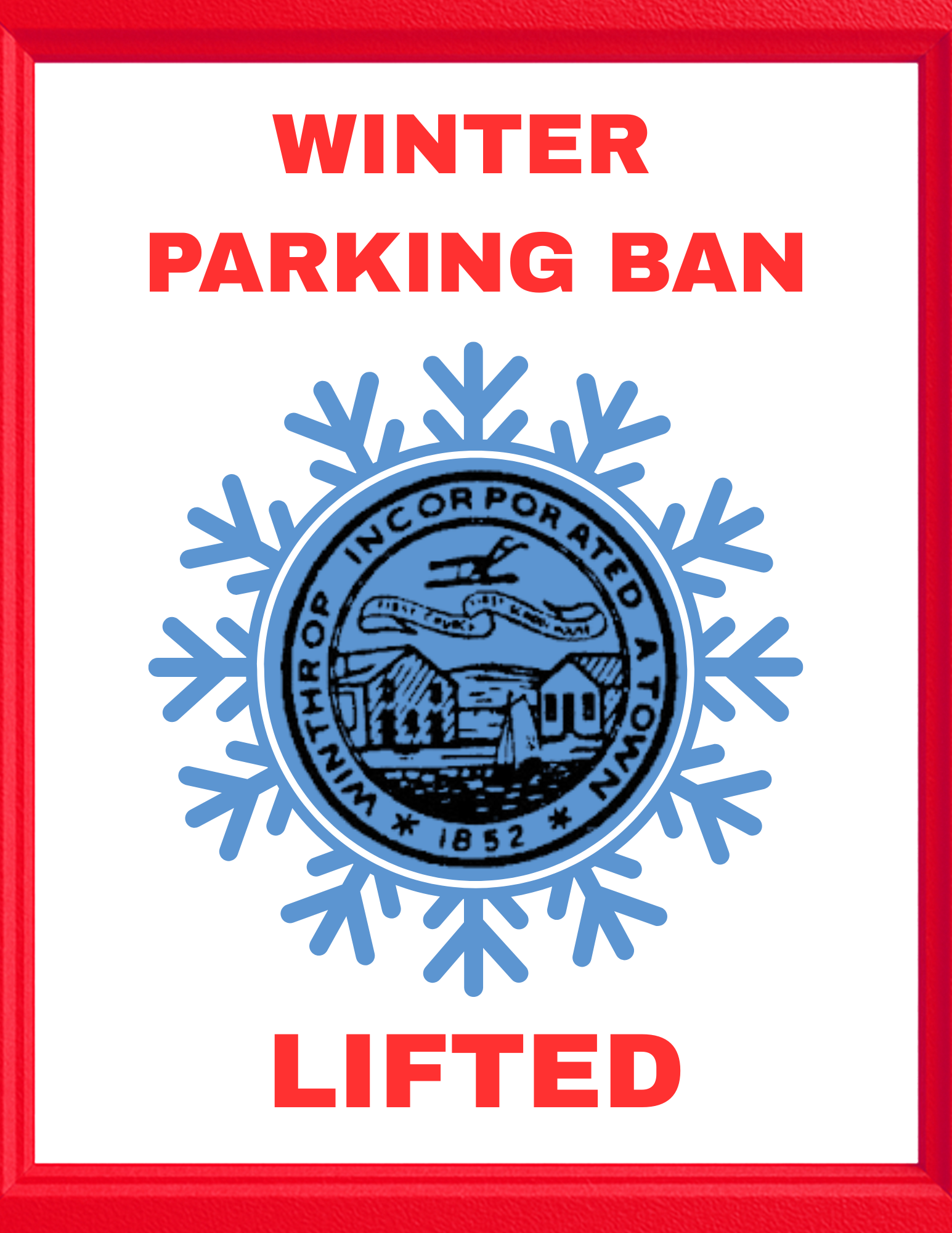 Winter Parking Ban lifted